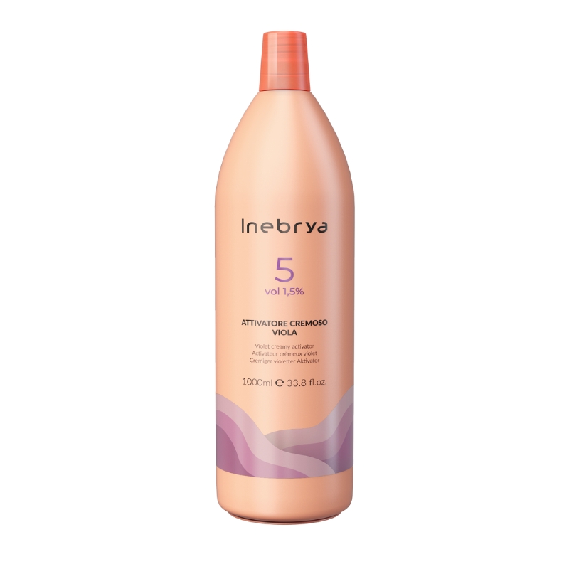 Inebrya Color Attivatore Cremoso Viola, Emulsione Ossidante Ossigeno, 1000ml