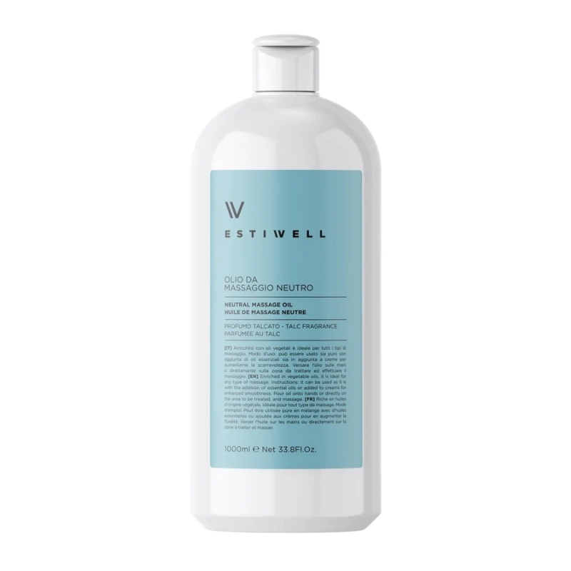 Estiwell Olio da Massaggio Neutro, Profumo alle Mandorle Dolci, 1000ml
