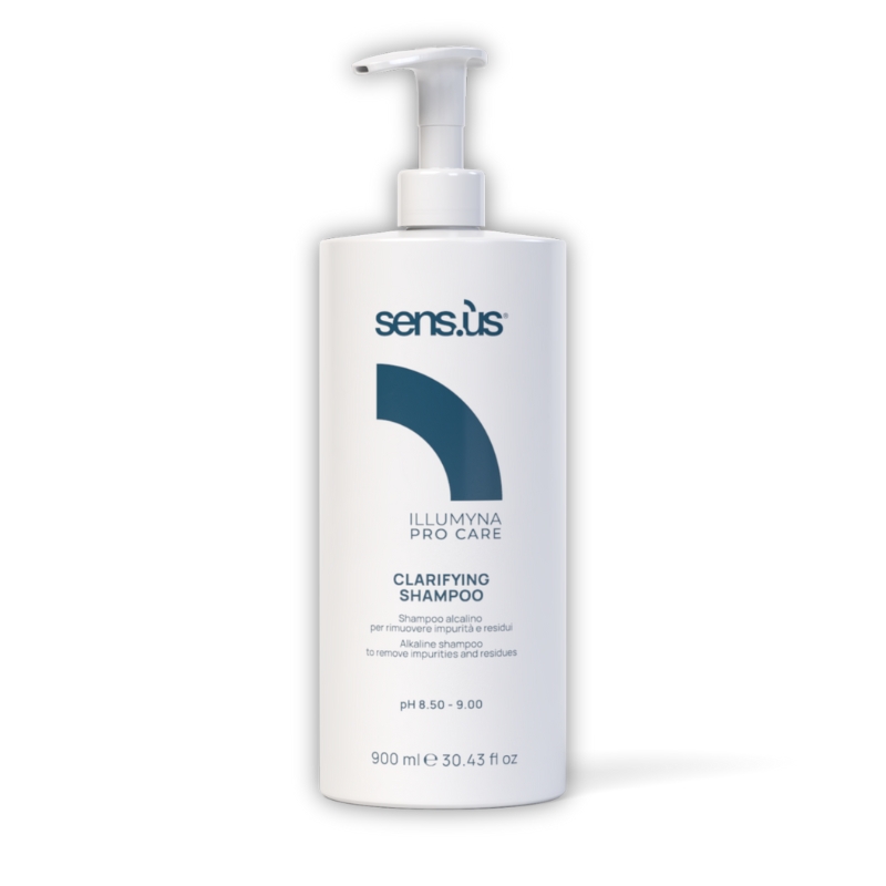 Sensus Illumyna Pro Care Claryfing Shampoo, Preparatore Alcalino Rimuovi Impurità e Residui, 900ml