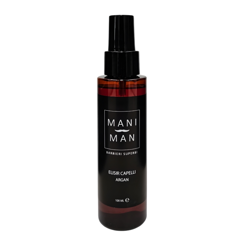ManiMan Elisir Capelli Nutriente all'Argan, Trattamento Illuminante Protettivo per Capelli Sfibrati, 100ml