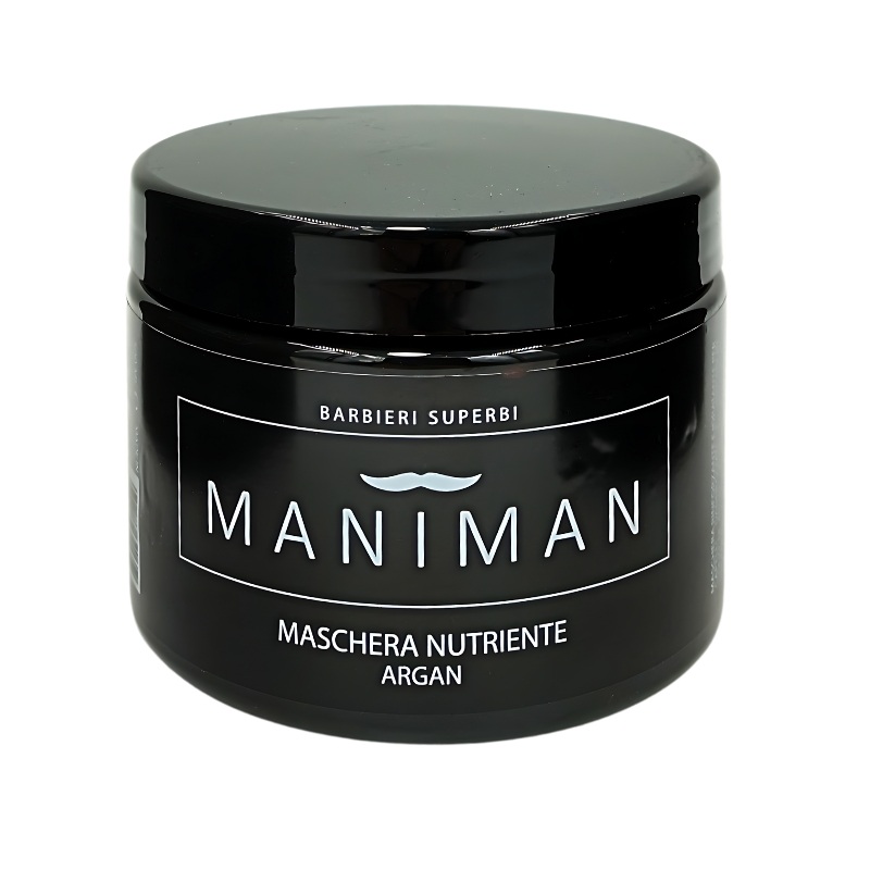 ManiMan Maschera Nutriente Argan, per Capelli Danneggiati Indeboliti Stressati, 500ml