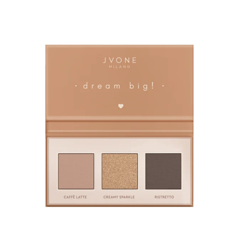 Jvone Milano Arabica Petite Eyeshadow Palette, Formato Tascabile Sfumature Calde