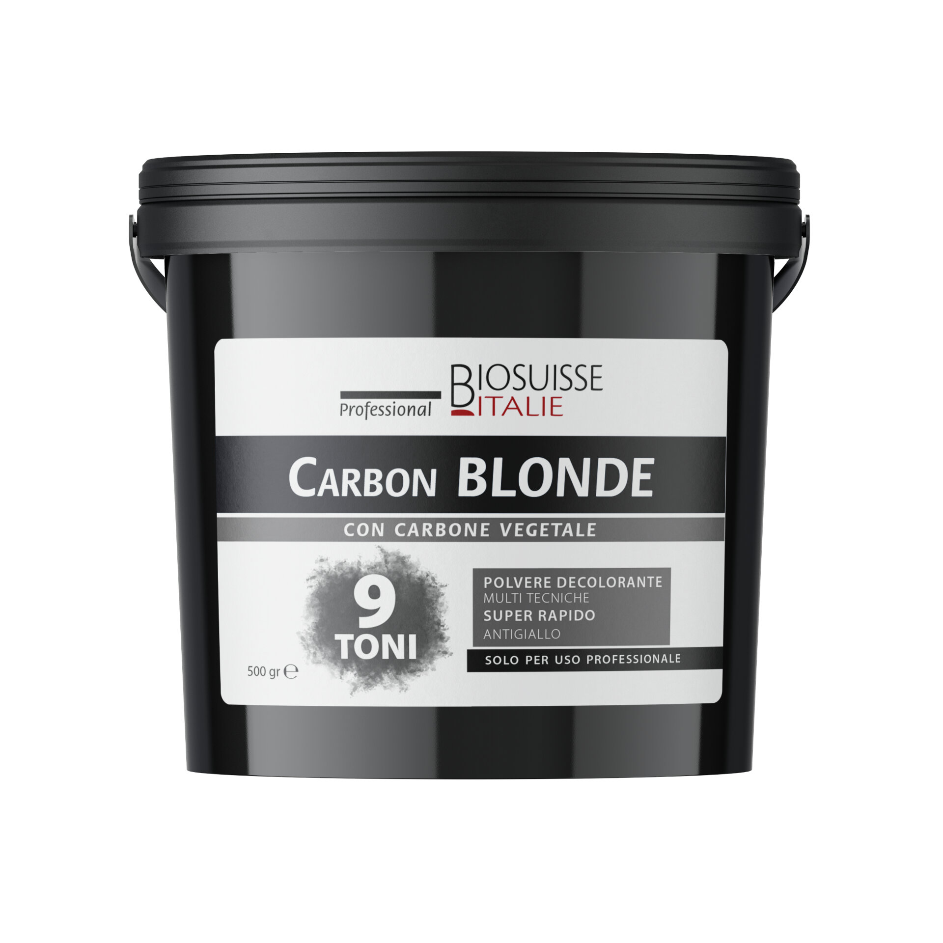 Biosuisse Pro Carbon Blonde, Polvere Decolorante 9 Toni Super Rapido, 500gr