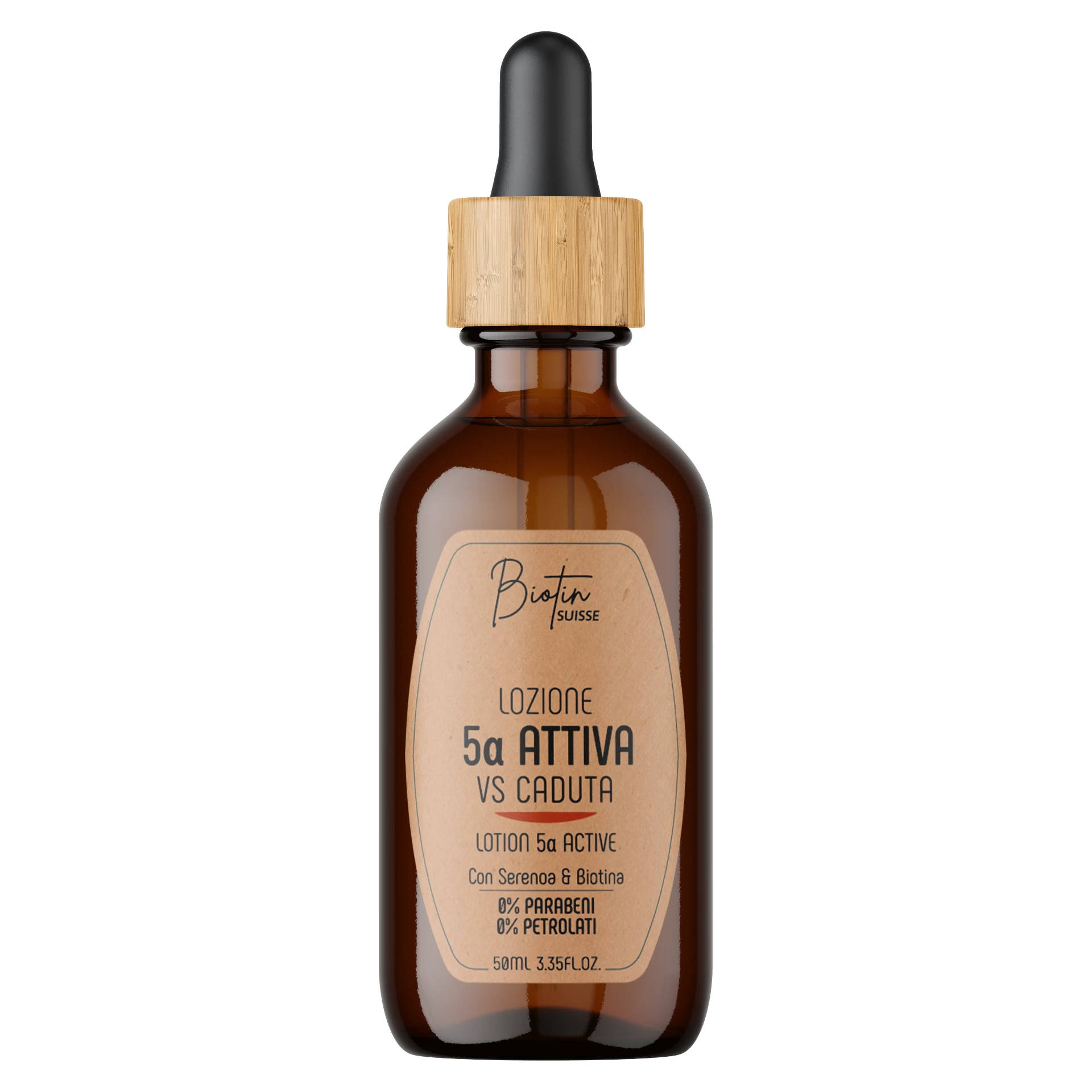 Biotin Suisse Lozione 5α Attiva, Contro Assottigliamento e Fattori Ormonali, 50ml