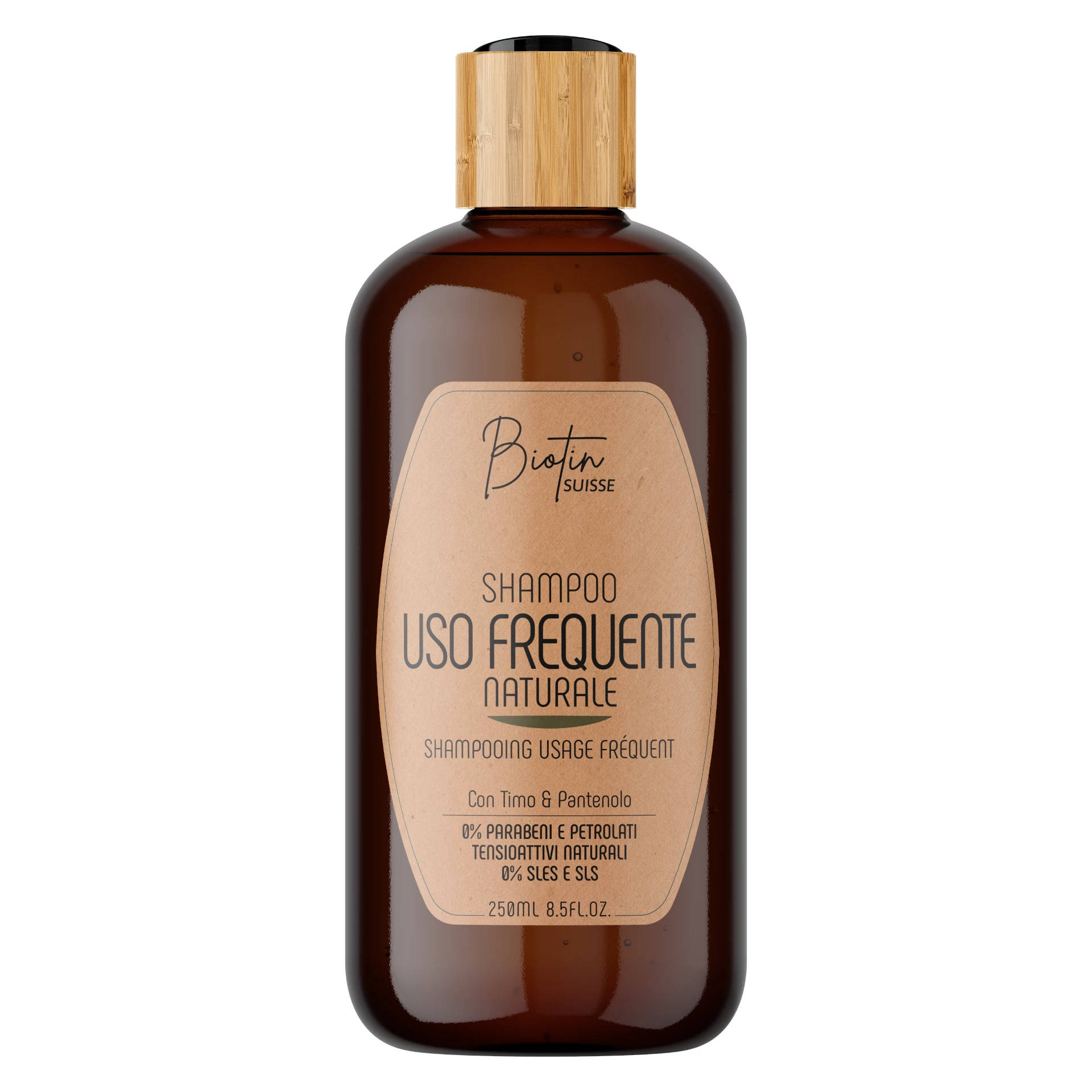 Biotin Suisse Shampoo Uso Frequente, Tutti i Giorni… Senza Pensieri, 100 - 250 - 1000ml