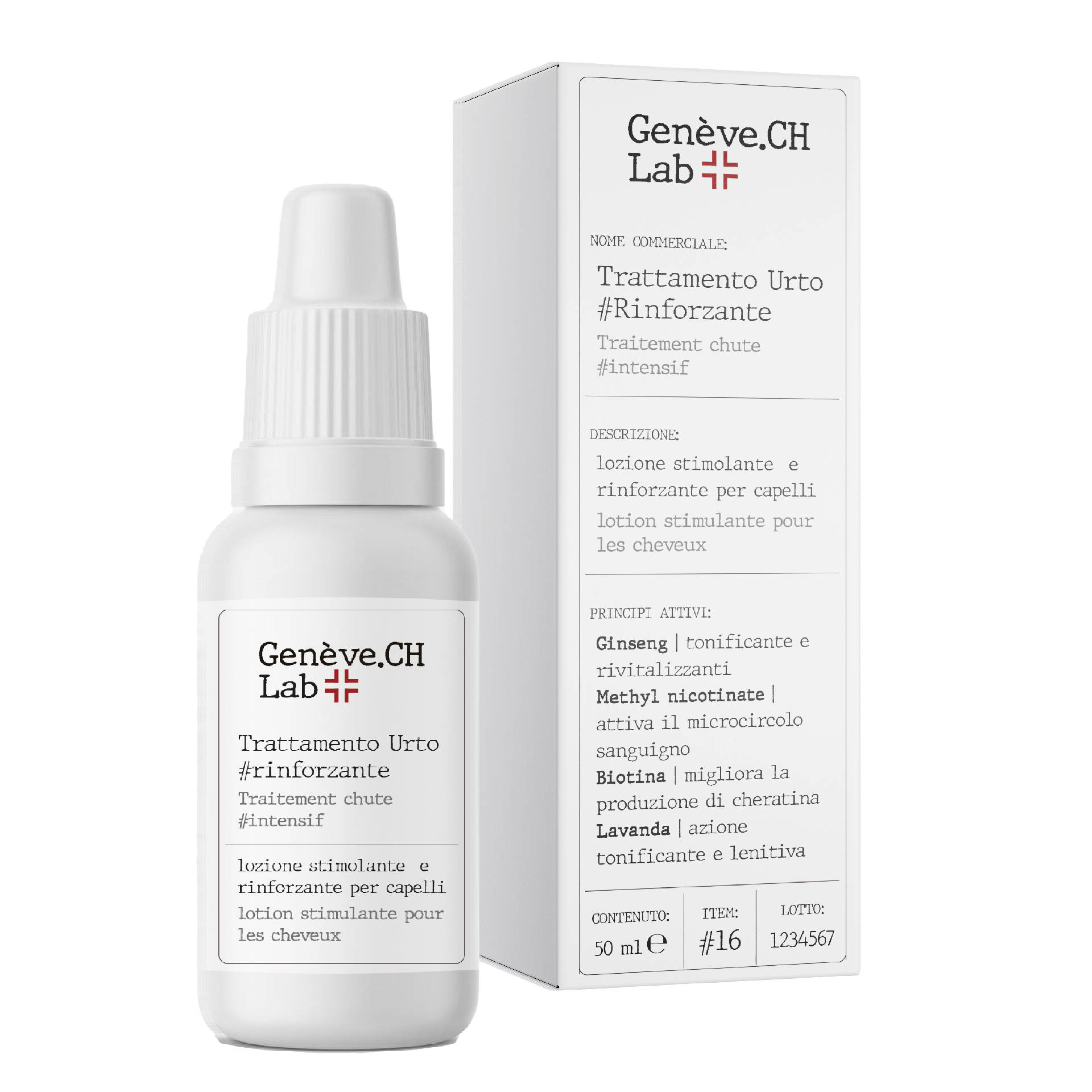 Genève.Ch Lab Lozione Urto #16, Reazione Rapida, 50ml