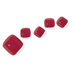 Ohora Nail Sticker Piedi Tint Burgundy, Adesivi per Unghie 30pz