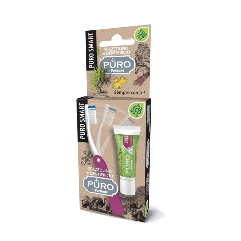 Forhans Forhans Puro Smart Kit Igiene Orale, Spazzolino + Dentifricio + Astuccio