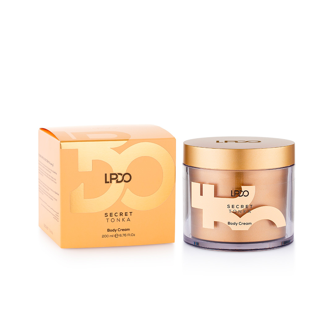 LPDO Perfumes Secret Tonka Body Cream, Crema Idratante Profumata Fragranza Dolce, 200ml