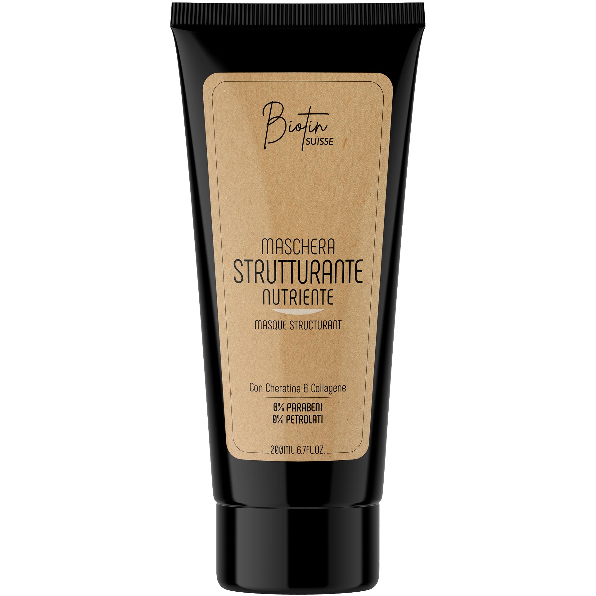 Biotin Suisse Maschera Strutturante, Routine di Ristrutturazione per Capelli Sottili, 200ml